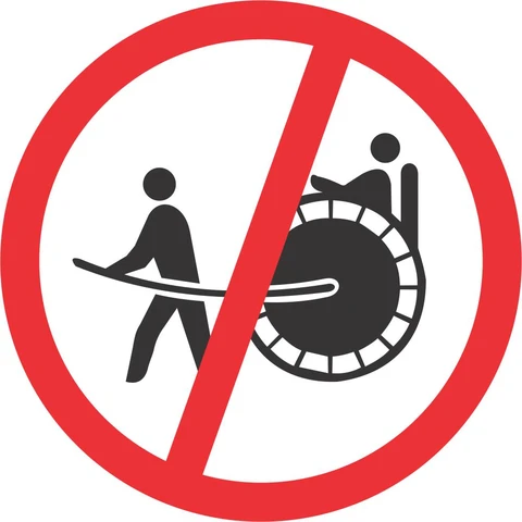 No Rickshaws road sign