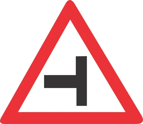 Side-Road Junction (Left) road sign 