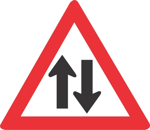 SABS Two - Way Traffic road sign 