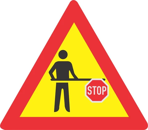 Scholar Patrol Ahead road sign