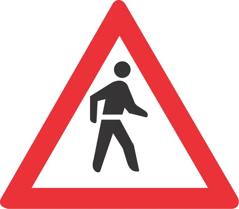 SABS Pedestrians road sign 