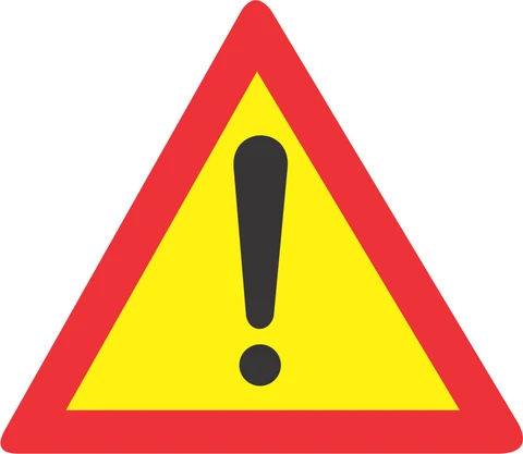 SABS Temporary General Warning road sign 